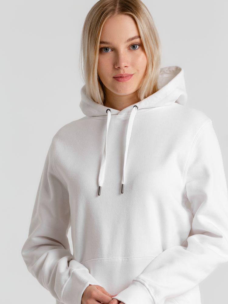 Толстовка с капюшоном унисекс King, белая — изображение 3