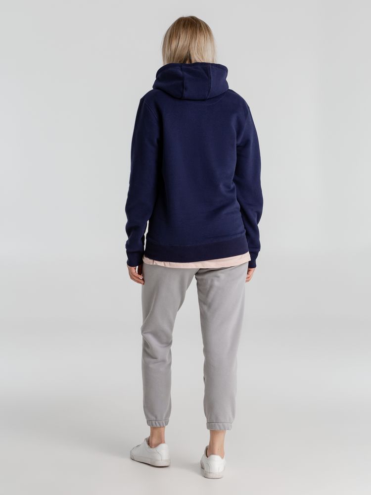 Толстовка с капюшоном унисекс King, темно-синяя — изображение 8