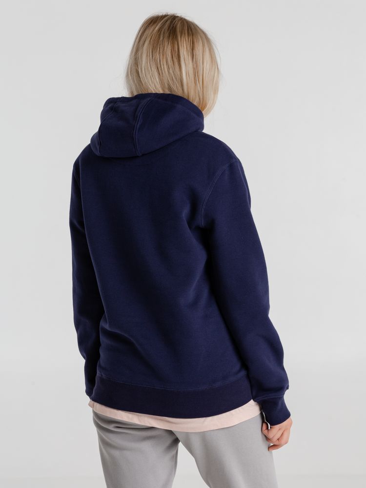 Толстовка с капюшоном унисекс King, темно-синяя — изображение 5