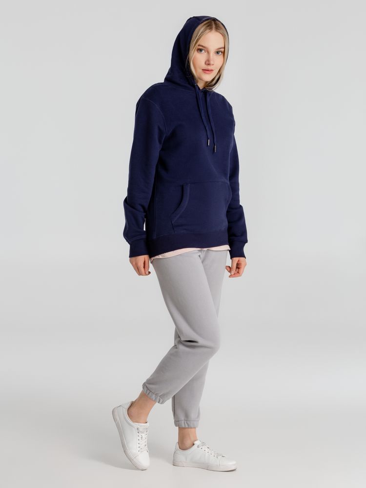 Толстовка с капюшоном унисекс King, темно-синяя — изображение 7