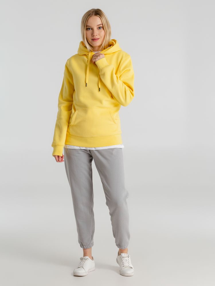 Толстовка с капюшоном унисекс King, желтая — изображение 8