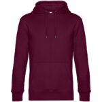 Толстовка с капюшоном унисекс King, бордовая