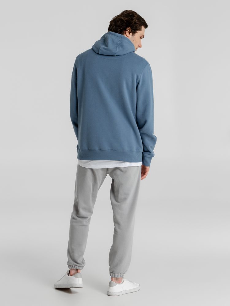 Толстовка с капюшоном унисекс King, серо-синяя — изображение 10