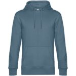 Толстовка с капюшоном унисекс King, серо-синяя