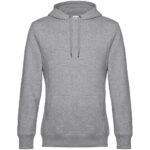 Толстовка с капюшоном унисекс King, серый меланж