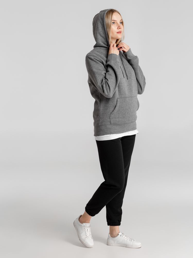 Толстовка с капюшоном унисекс King, темно-серый меланж — изображение 5