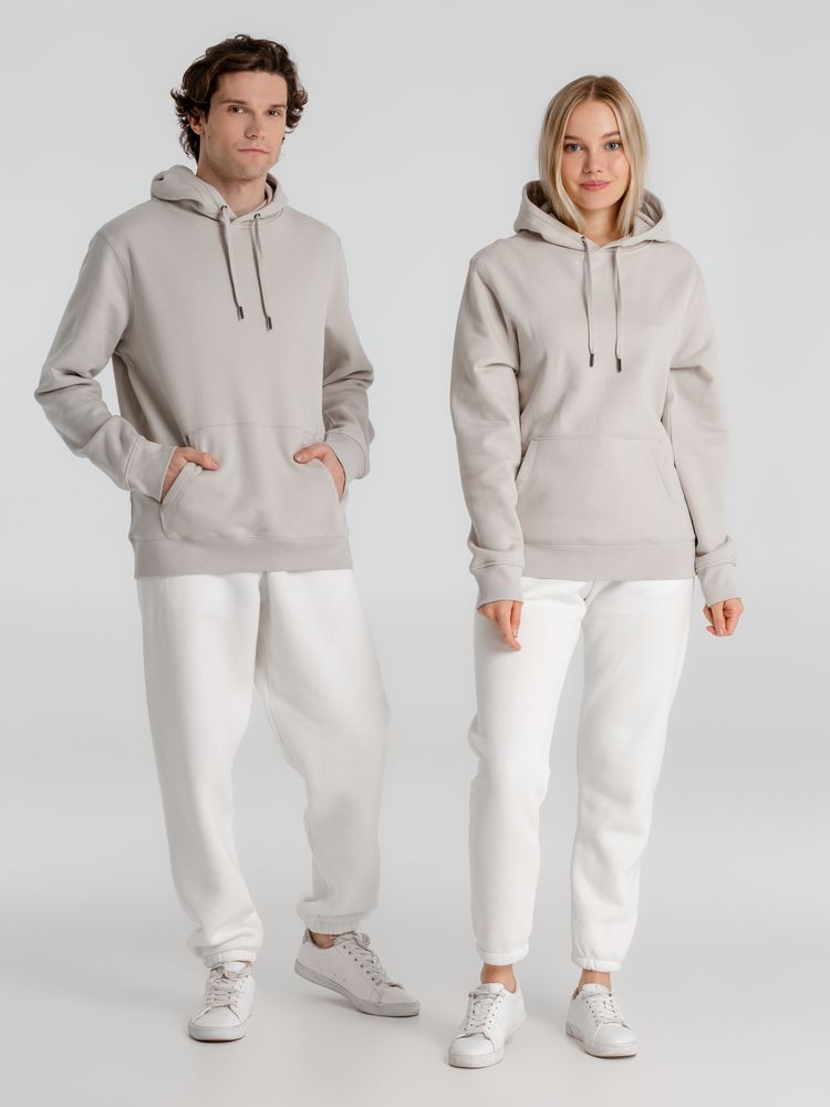 Толстовка с капюшоном унисекс King, дымчато-серая — изображение 12