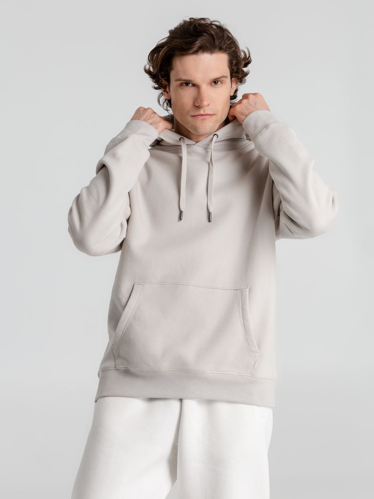 Толстовка с капюшоном унисекс King, дымчато-серая — изображение 3