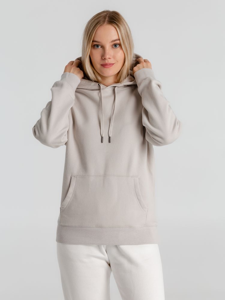 Толстовка с капюшоном унисекс King, дымчато-серая — изображение 8