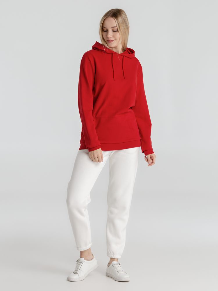 Толстовка с капюшоном унисекс Hoodie, красная — изображение 13