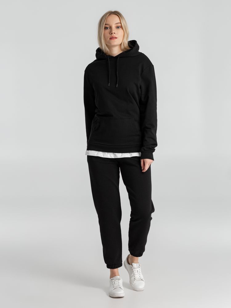 Толстовка с капюшоном унисекс Hoodie, черная — изображение 11