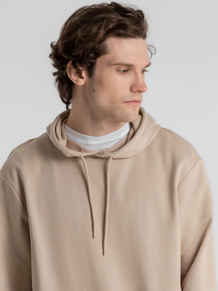 Толстовка с капюшоном унисекс Hoodie, бежевая — изображение 6