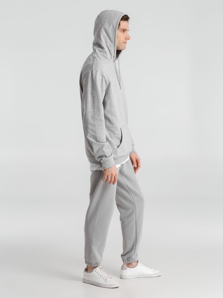Толстовка с капюшоном унисекс Hoodie, серый меланж — изображение 10