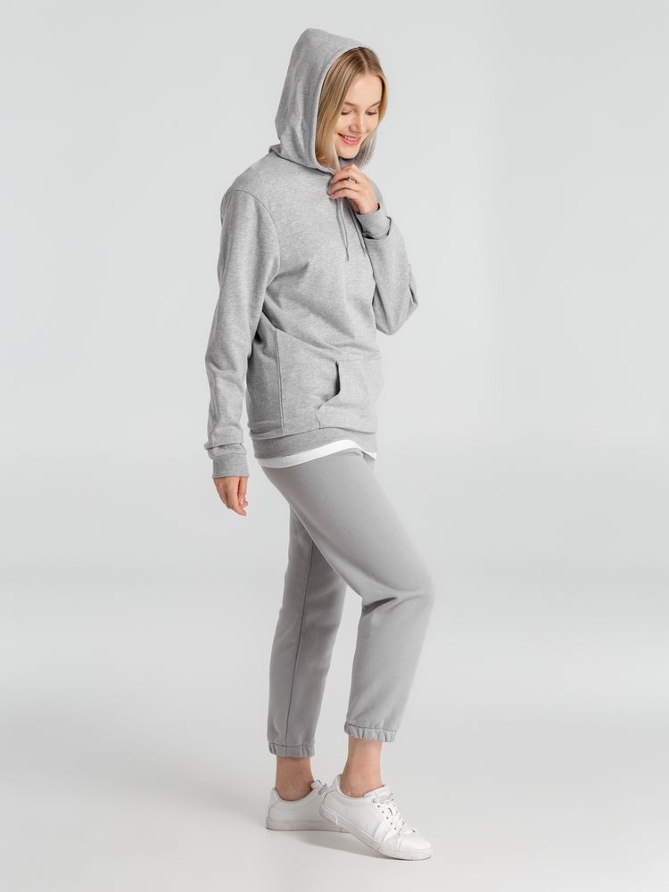 Толстовка с капюшоном унисекс Hoodie, серый меланж — изображение 15