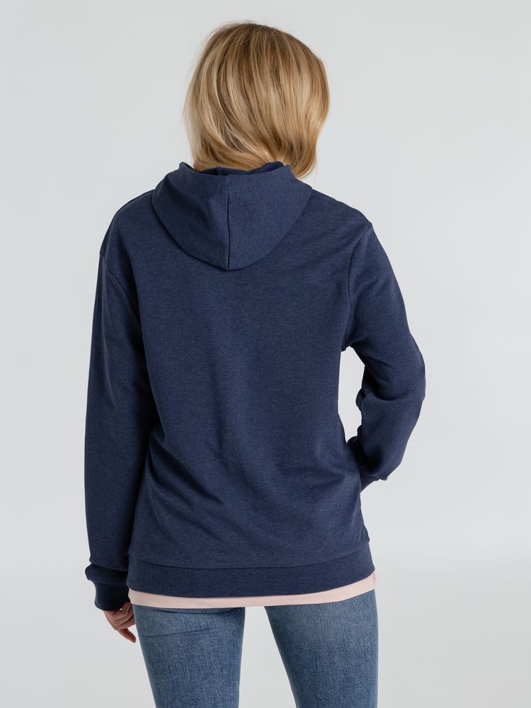 Толстовка с капюшоном унисекс Hoodie, синий меланж — изображение 7