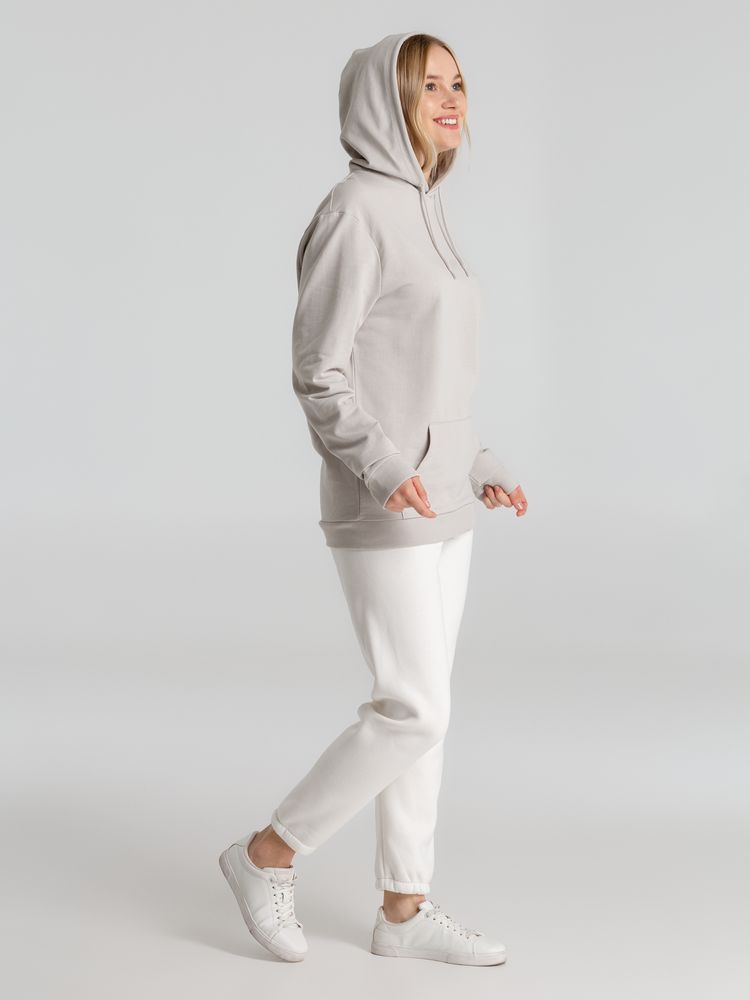 Толстовка с капюшоном унисекс Hoodie, дымчато-серая — изображение 14