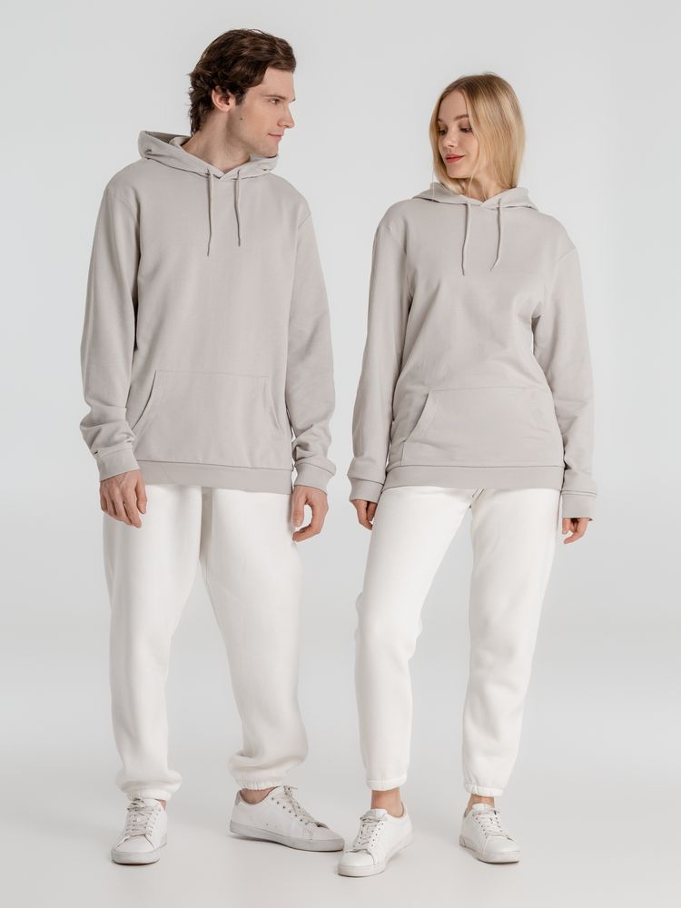 Толстовка с капюшоном унисекс Hoodie, дымчато-серая — изображение 16