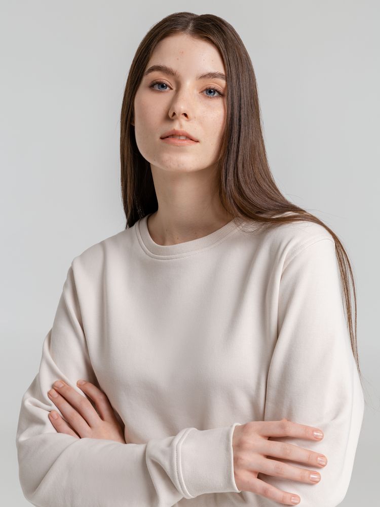 Свитшот унисекс BNC Inspire (Organic), молочно-белый — изображение 12