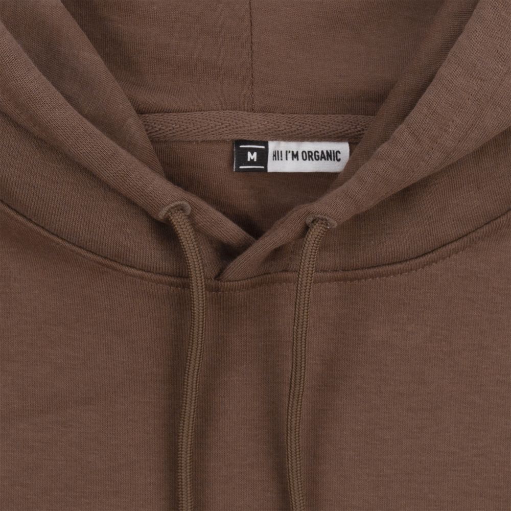 Толстовка с капюшоном унисекс BNC Inspire (Organic), коричневая (мокко) — изображение 3