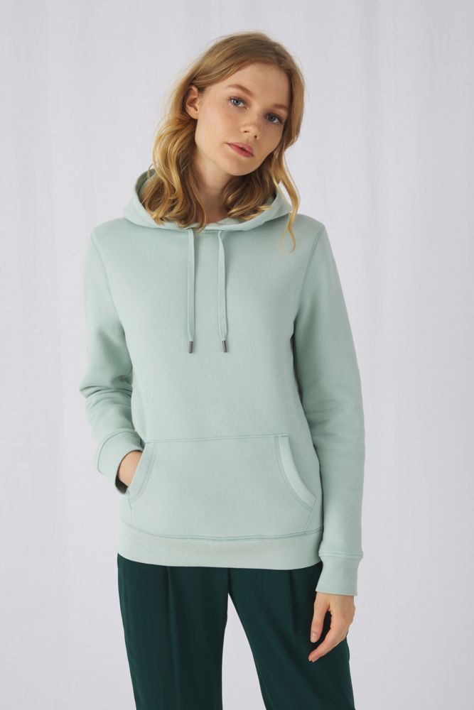 Толстовка с капюшоном женская Queen, ярко-синяя — изображение 4