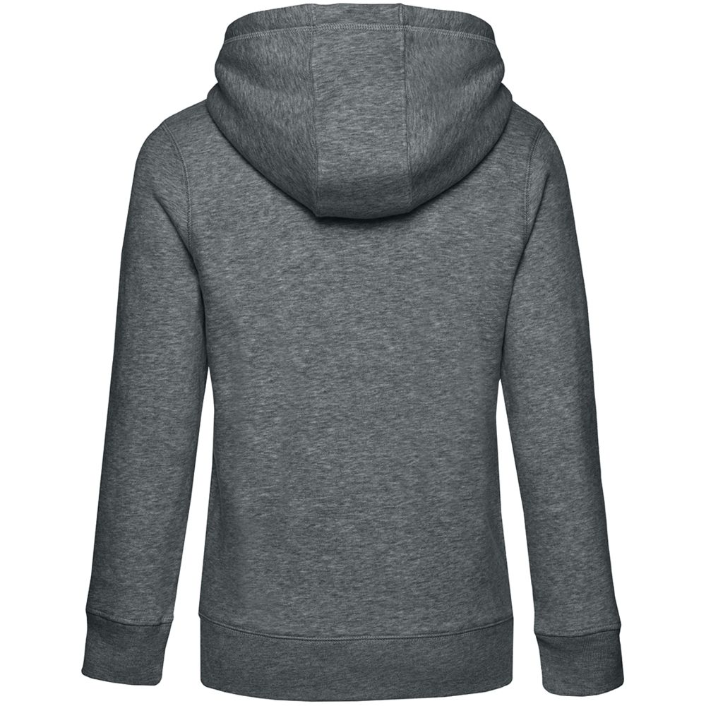 Толстовка с капюшоном женская Queen, темно-серый меланж — изображение 2