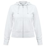 Толстовка женская Hooded Full Zip белая