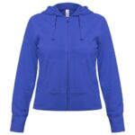 Толстовка женская Hooded Full Zip ярко-синяя