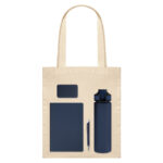 Подарочный набор Велком Пак (Welcome Pack), синий (бутылка, ежедневник, ручка, ЗУ, шоппер)