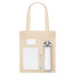 Подарочный набор Велком Пак (Welcome Pack), белый (бутылка, ежедневник, ручка, ЗУ, шоппер)