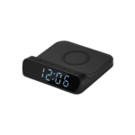 Зарядная станция с часами 15W Ригель (Rigel), черная
