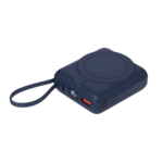 Внешний аккумулятор с подсветкой Риттер PD (Ritter PD) 10000mAh с функцией беспроводной зарядки 15W, синий