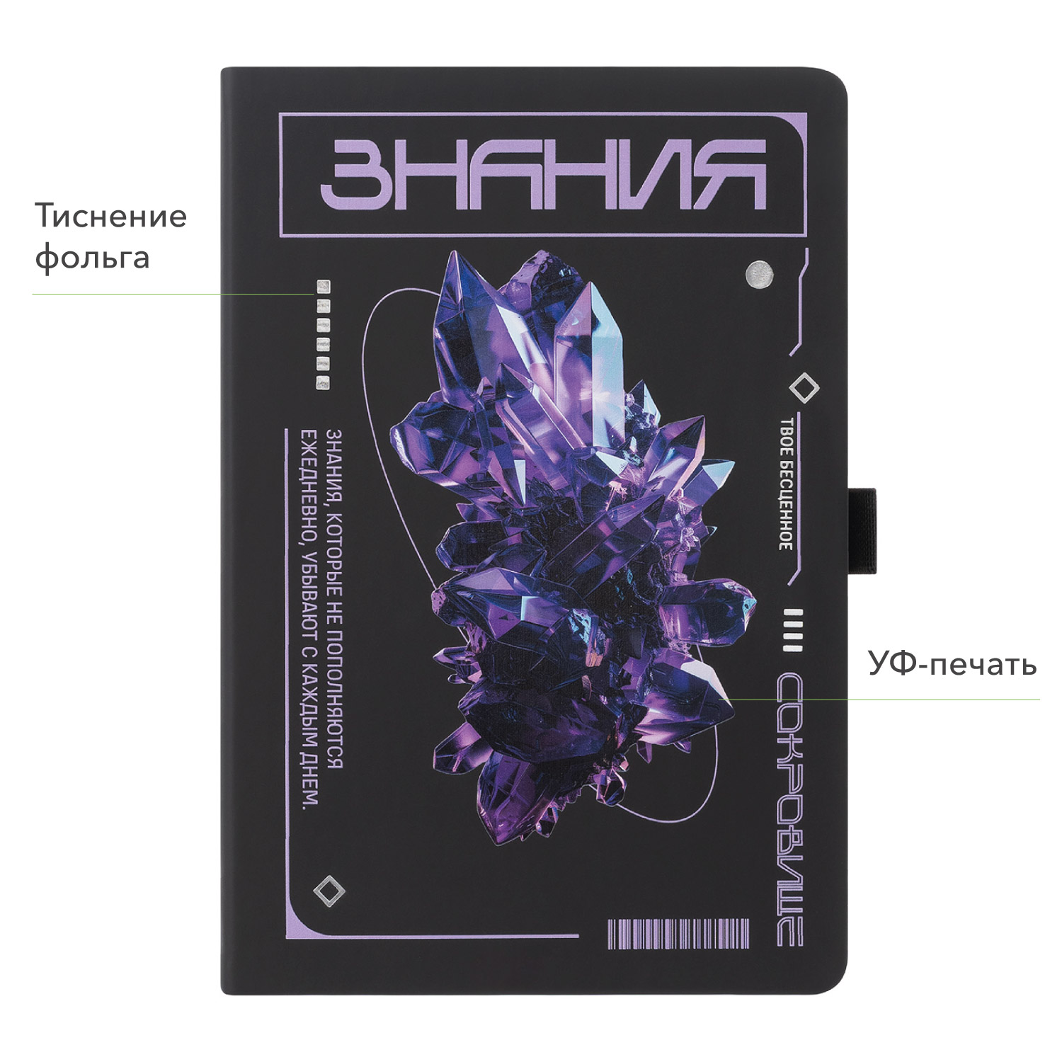 Ежедневник Альфа (Alpha) недатированный, черный/черный — изображение 2