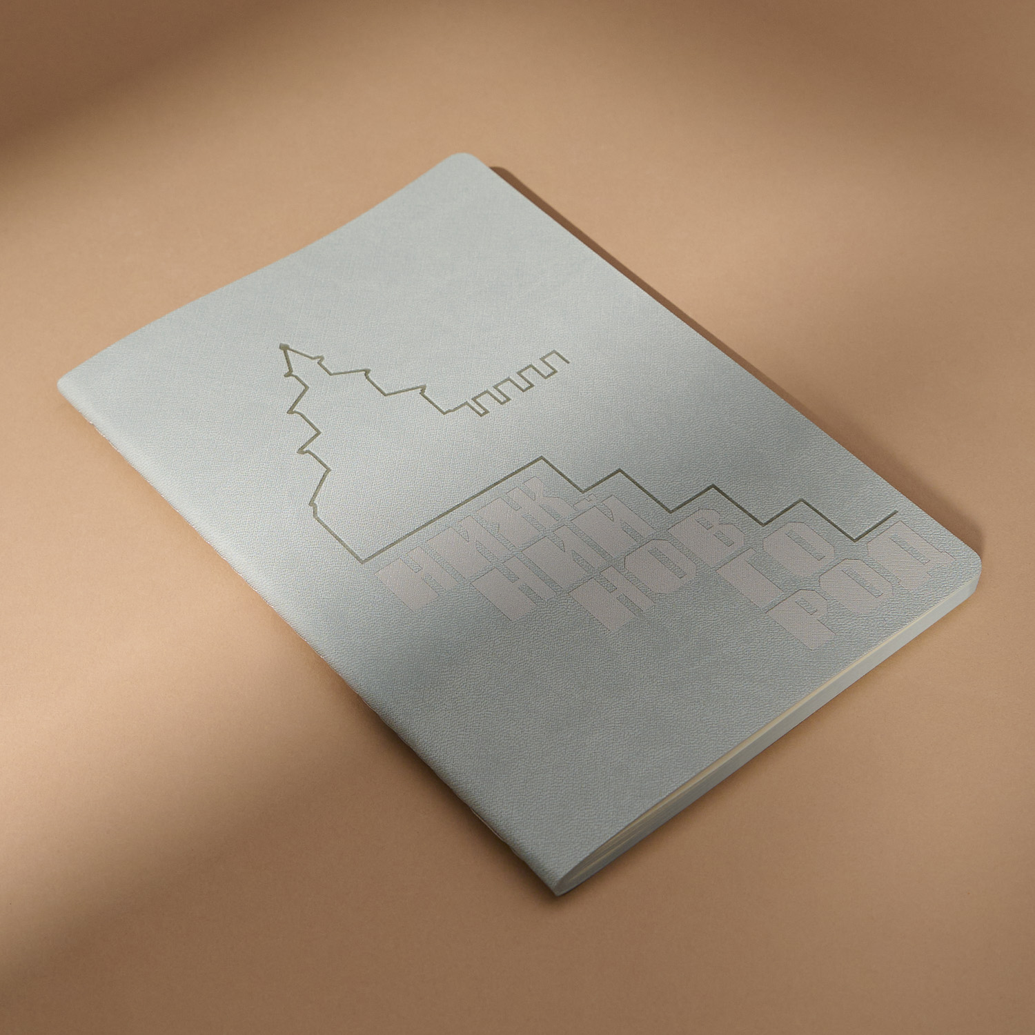 Блокнот Корса слим (Corsa slim), светло-серый — изображение 2
