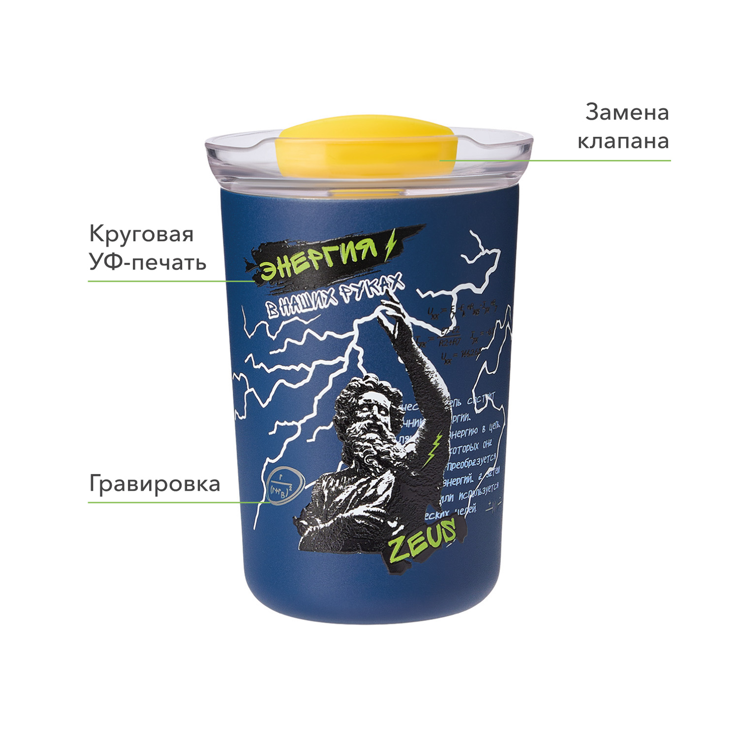 Термокружка вакуумная Страда (Strada), синяя — изображение 2