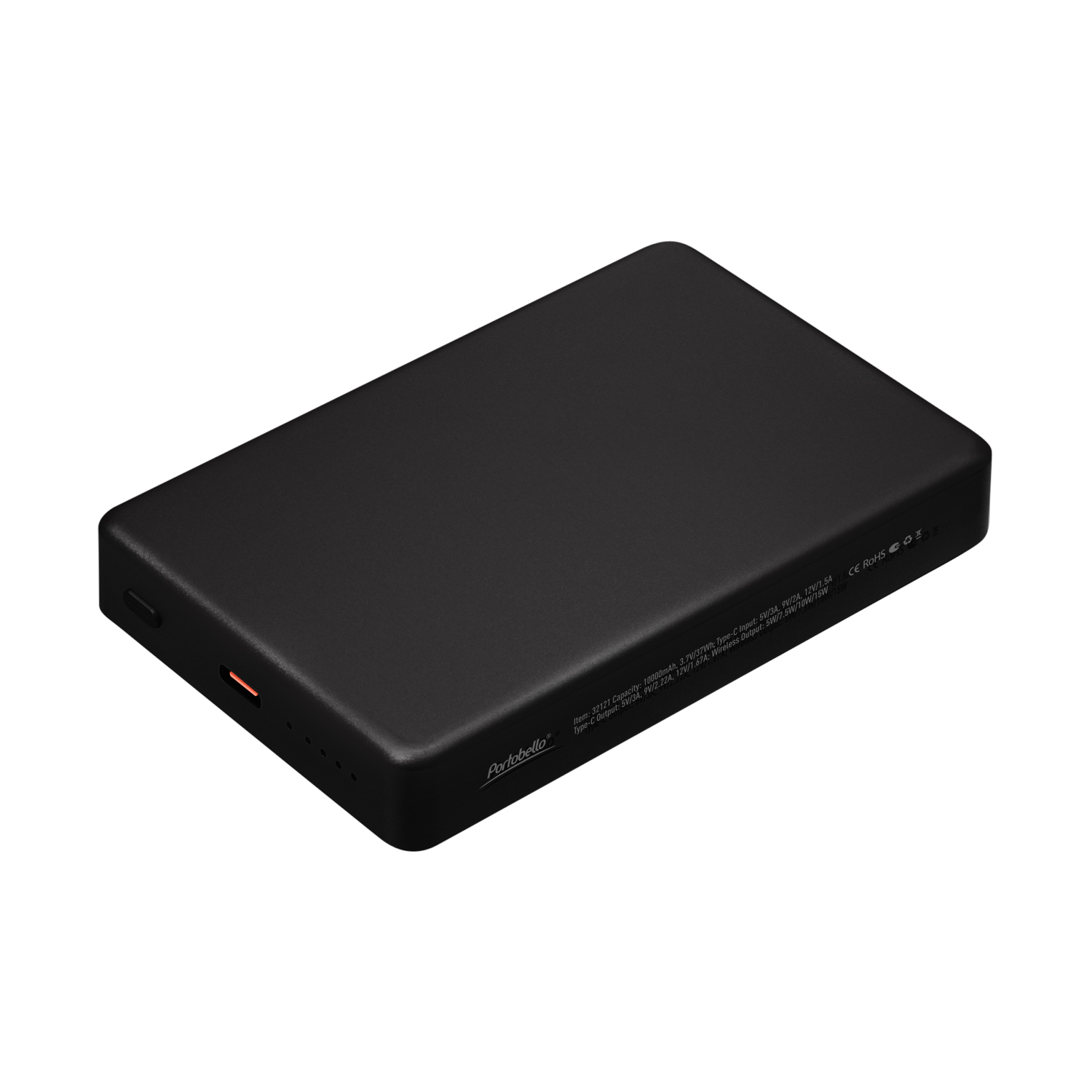 Внешний аккумулятор Атлантис Плюс PD (Atlantis PD Plus) 10000mAh с функцией беспроводной зарядки 15W, черный — изображение 2