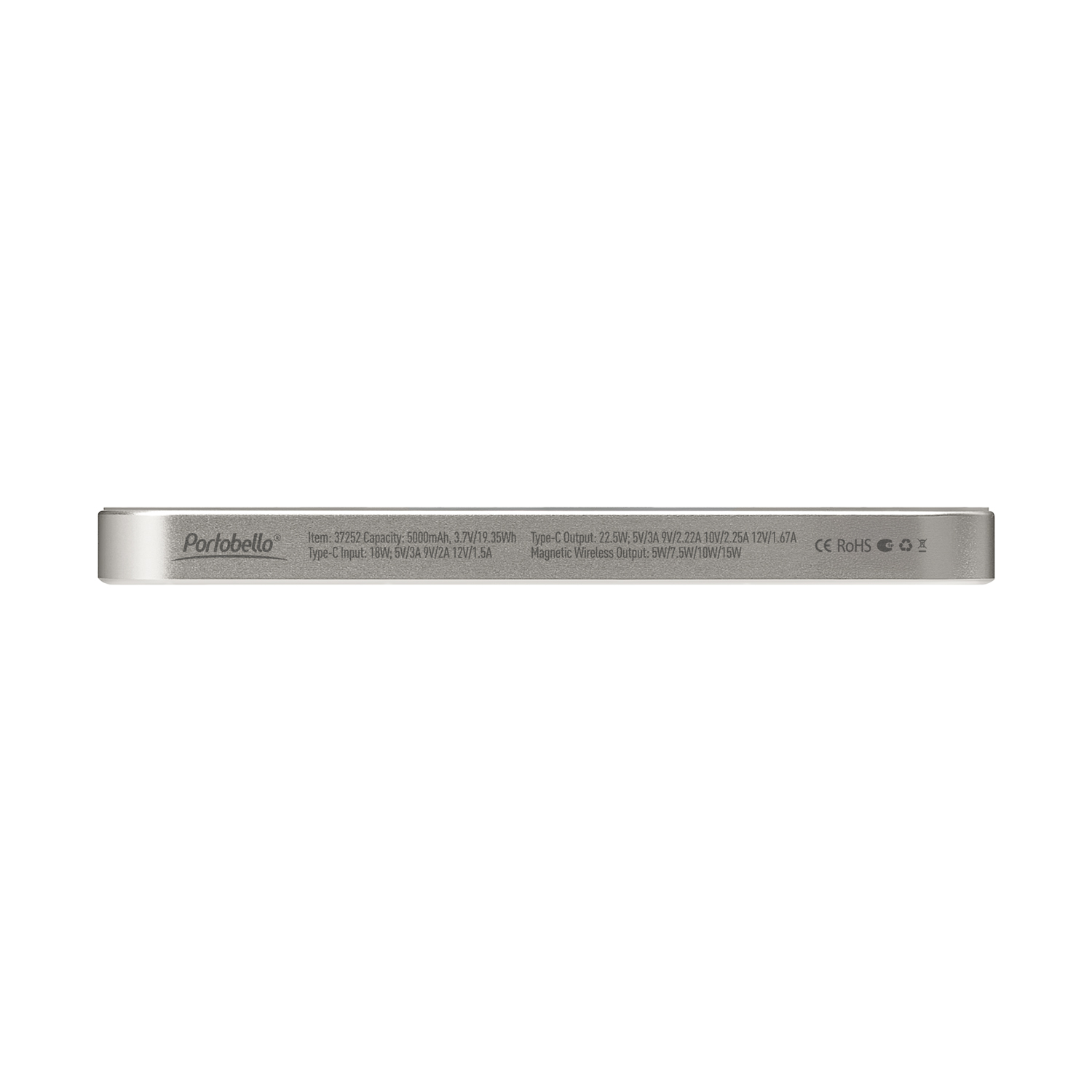 Внешний аккумулятор Артекс PD (Artex PD) 5000mAh с функцией беспроводной зарядки 15W, титановый — изображение 4