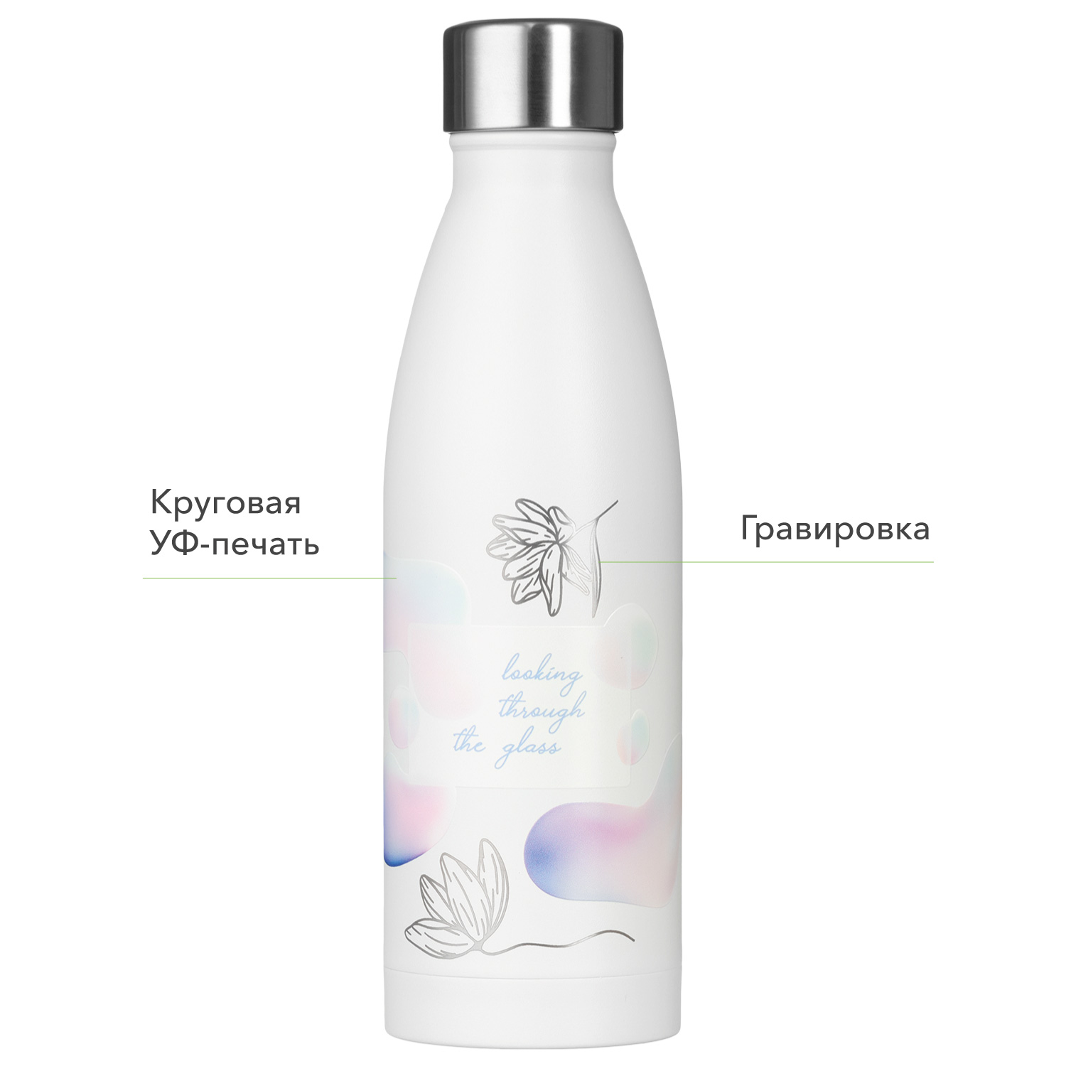 Термобутылка вакуумная герметичная Фреско (Fresco), белая — изображение 2