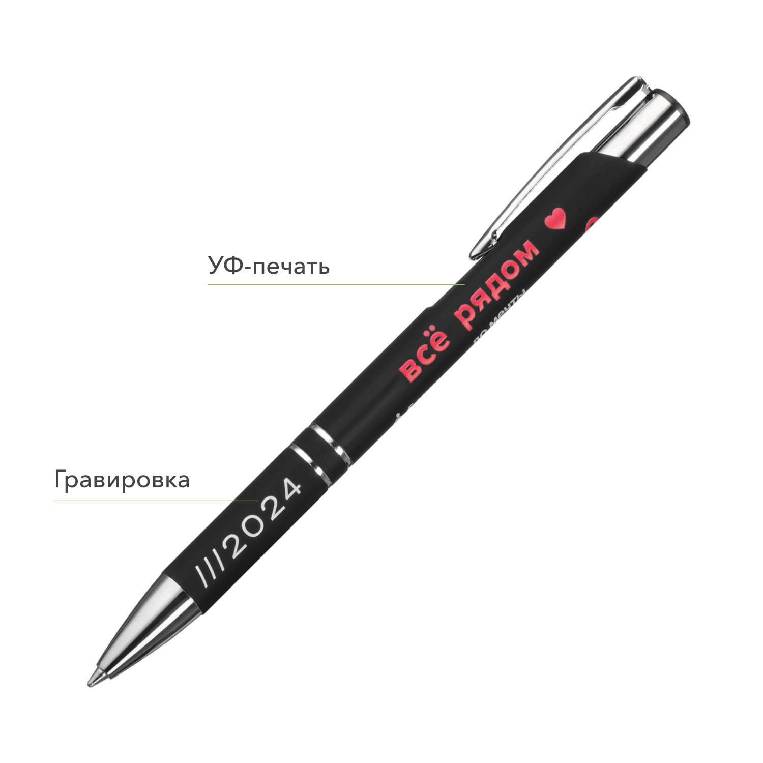 Шариковая ручка Альфа (Alpha), черная — изображение 2