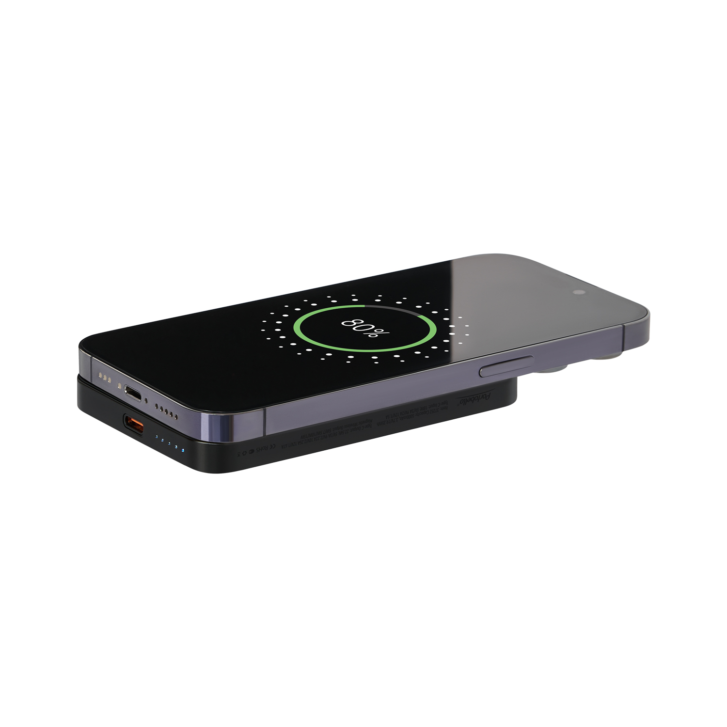 Внешний аккумулятор Артекс PD (Artex PD) 5000mAh с функцией беспроводной зарядки 15W, черный — изображение 8
