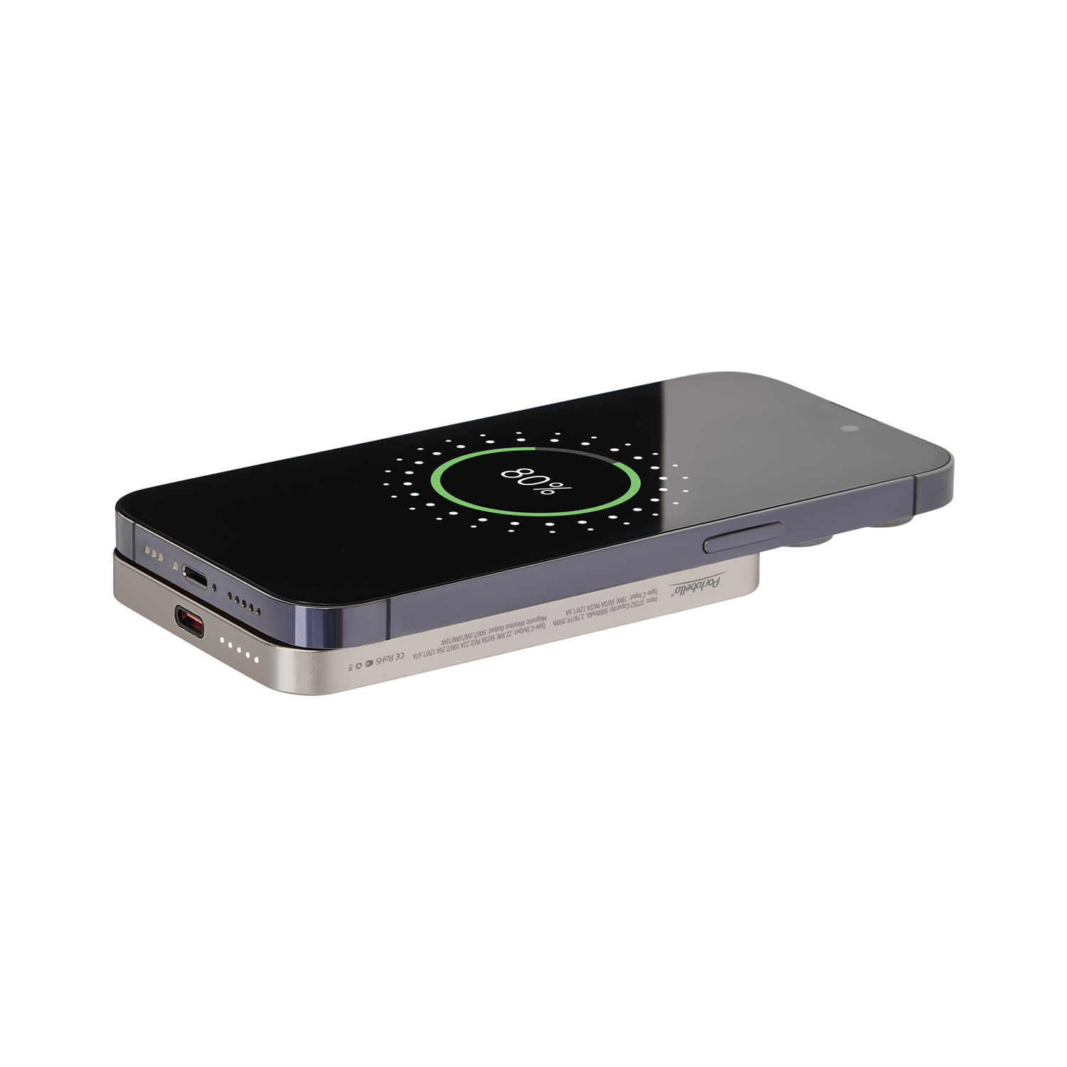 Внешний аккумулятор Артекс PD (Artex PD) 5000mAh с функцией беспроводной зарядки 15W, титановый — изображение 8