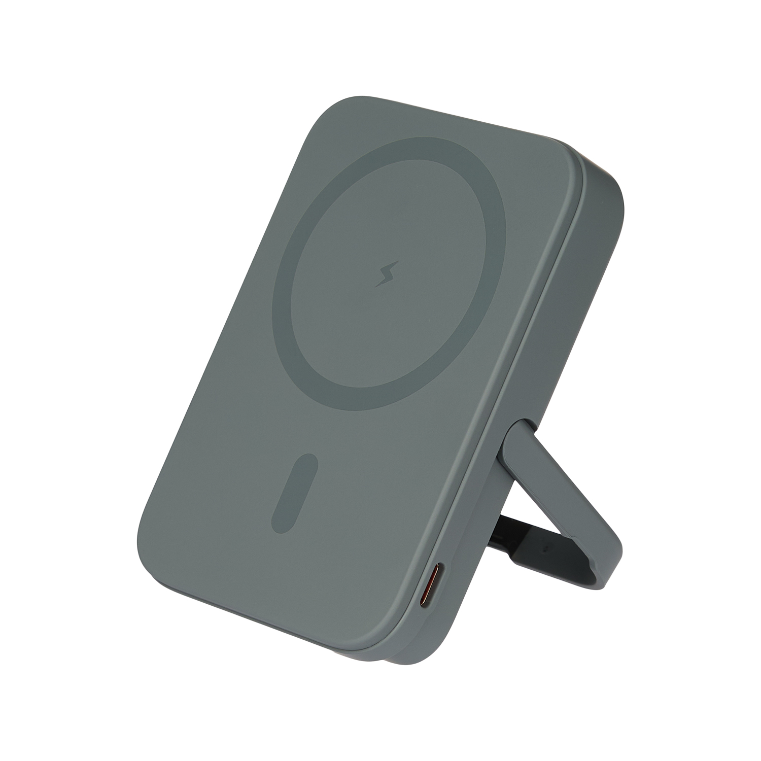Внешний аккумулятор Юнион PD (Union PD) 10000mAh с функцией беспроводной зарядки 15W, серый — изображение 3