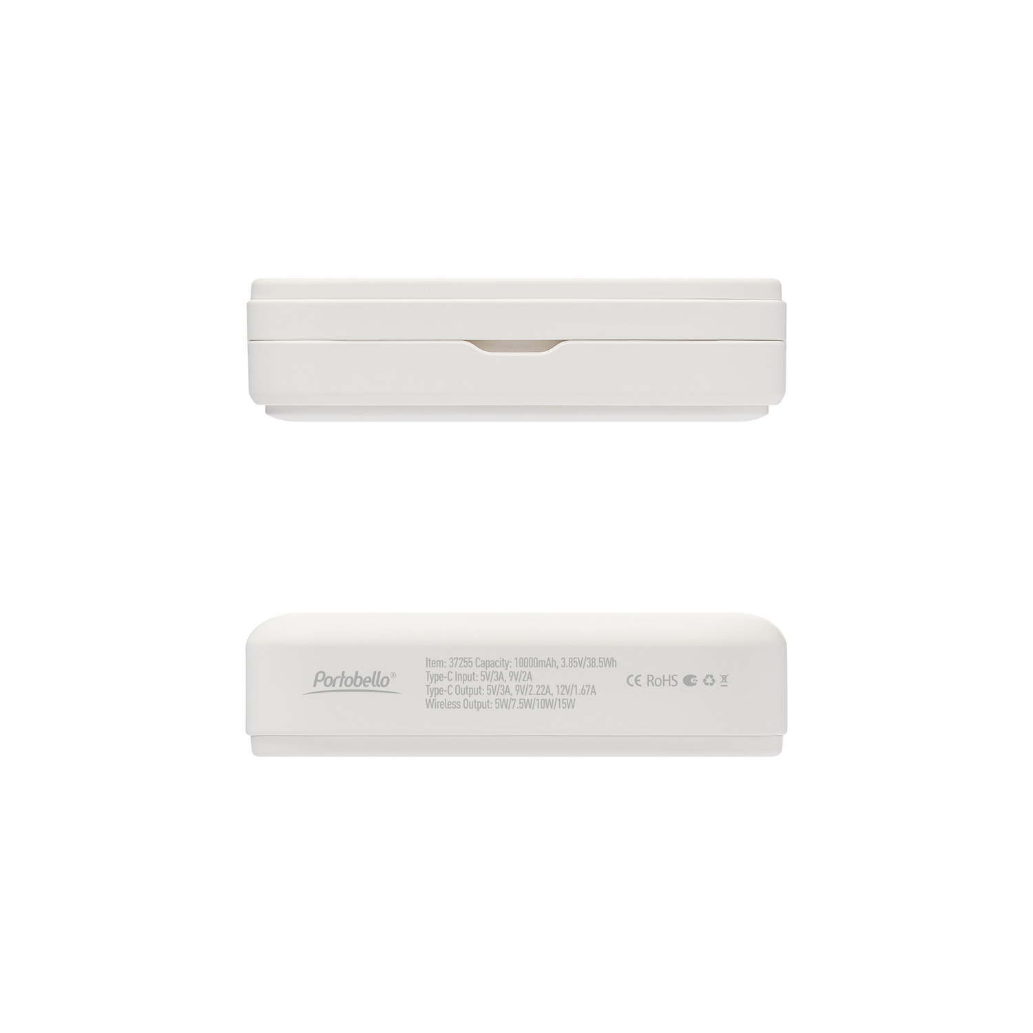 Внешний аккумулятор Юнион PD (Union PD) 10000mAh с функцией беспроводной зарядки 15W, белый — изображение 2