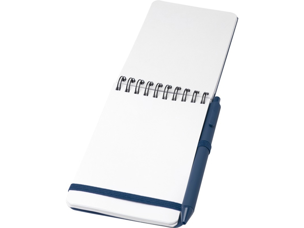 Блокнот Thalaasa формата А6 в твердой обложке из океанического пластика с шариковой ручкой - Синий — изображение 4