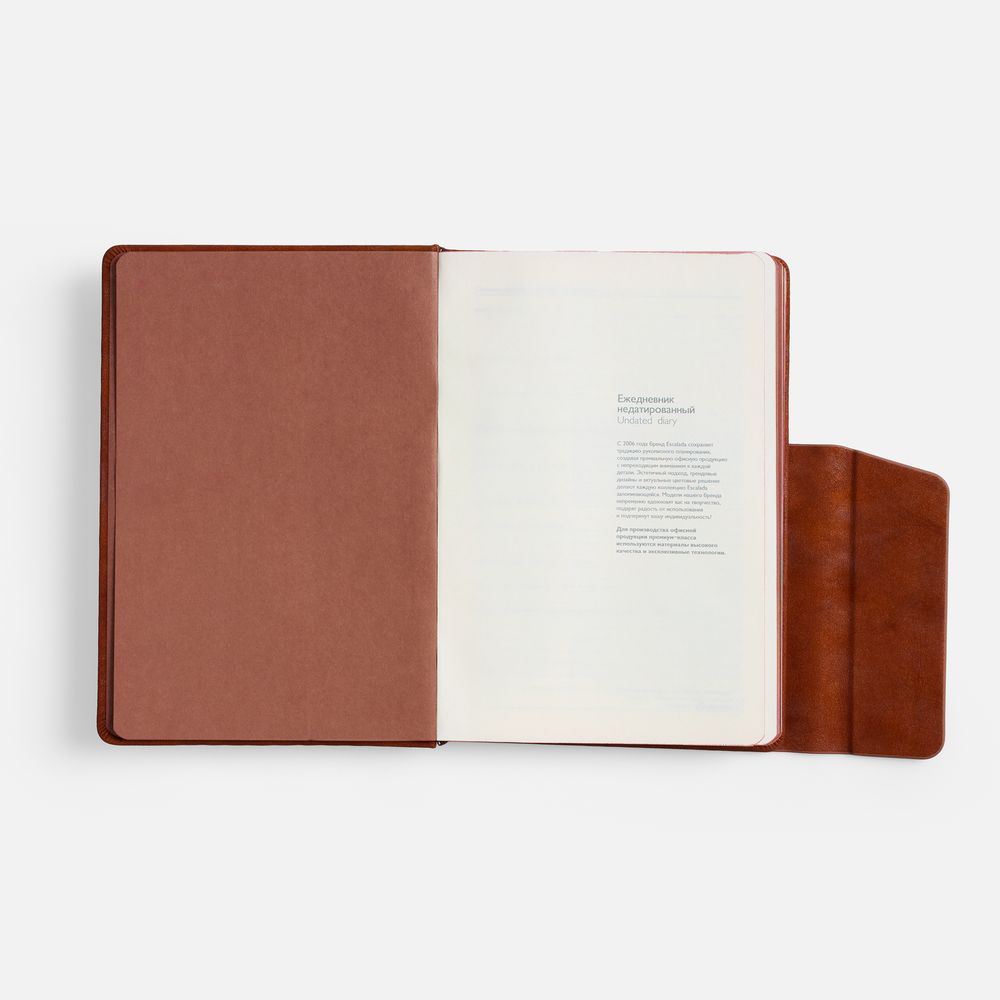 Ежедневник Leadmark, недатированный, коричневый — изображение 7