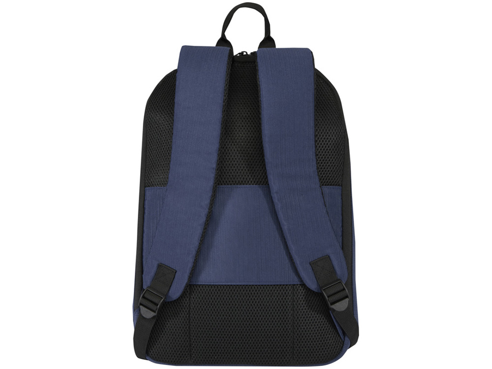 Рюкзак Luma для ноутбука с диагональю экрана 15 дюймов с защитой от кражи объемом 10 л из материала, переработанного по стандарту GRS - Синий Navy — изображение 3