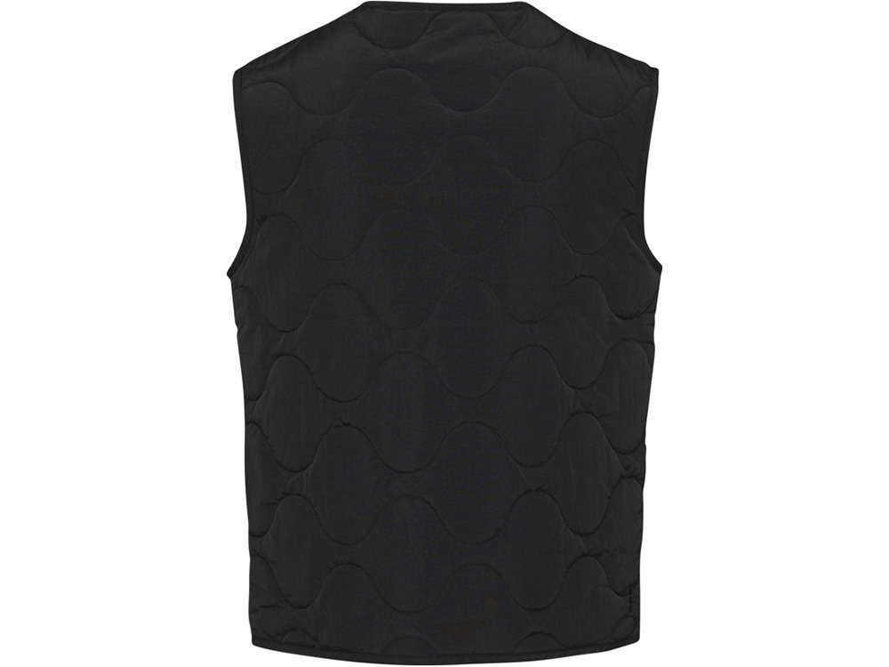 Quartz утепленный жилет унисекс из переработанного материала GRS - сплошной черный — изображение 3