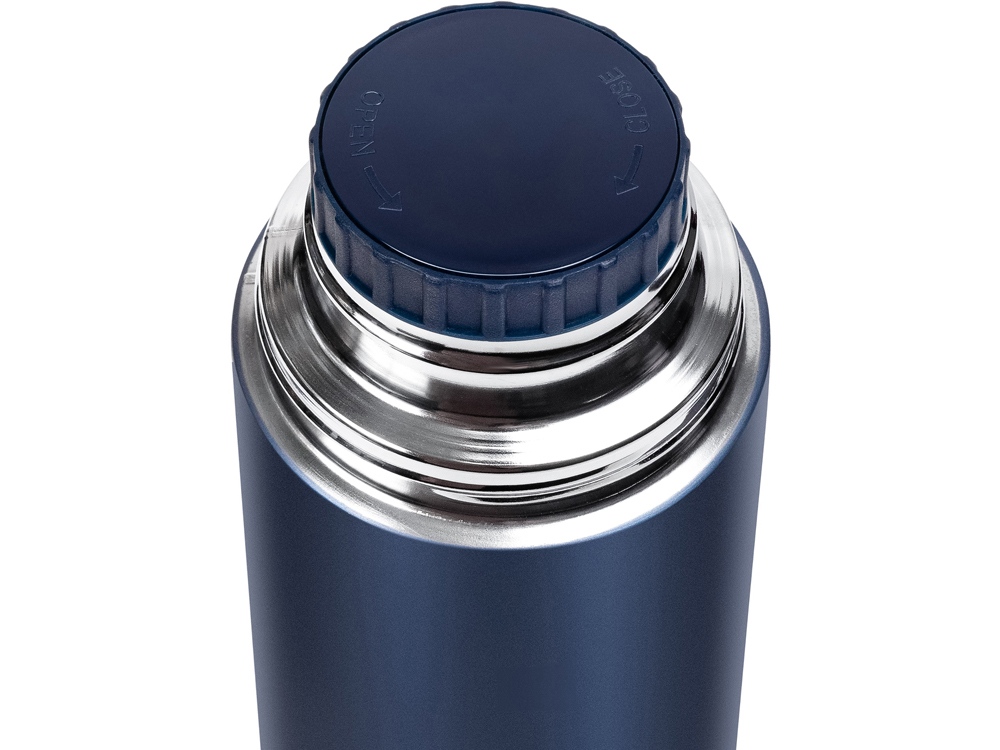 Термос Relaxika 101 (1 литр), темно-синий (без лого) — изображение 4