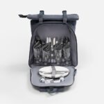 Набор для пикника Picnivo на 4 персоны, темно-серый меланж