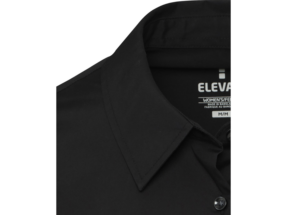 Carnelian женская рубашка из поплина - сплошной черный — изображение 4