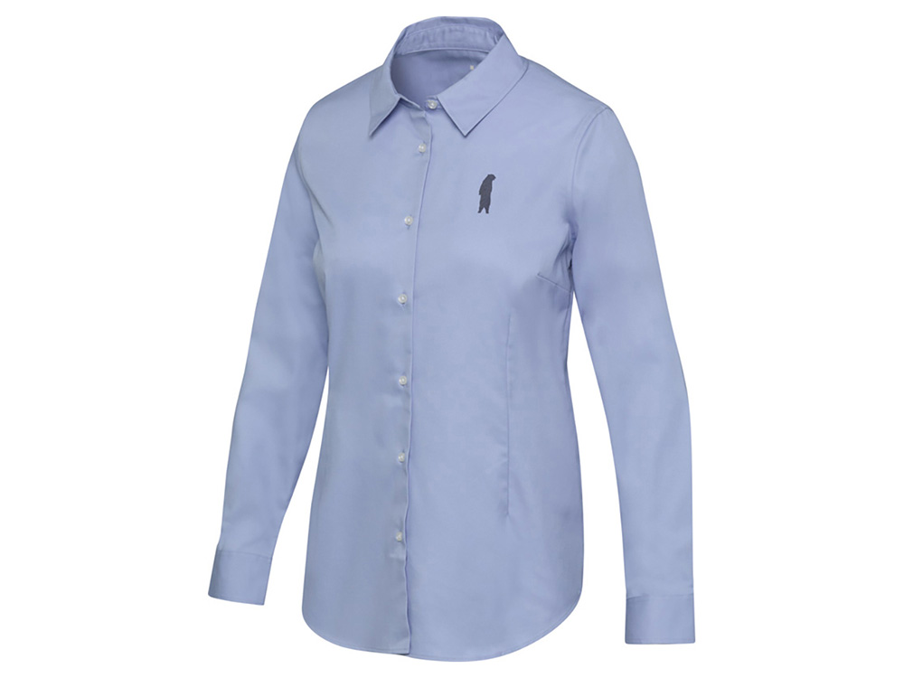 Citrine женская рубашка из твила - Голубой — изображение 5